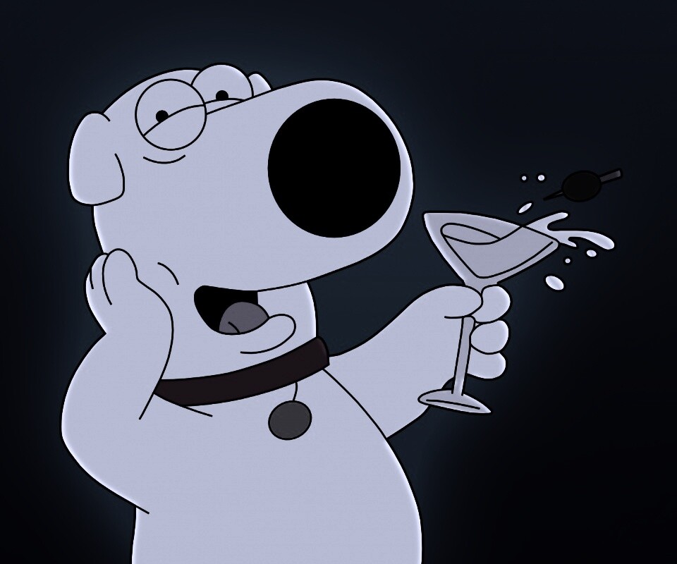 Браян с бокалом мартини обои