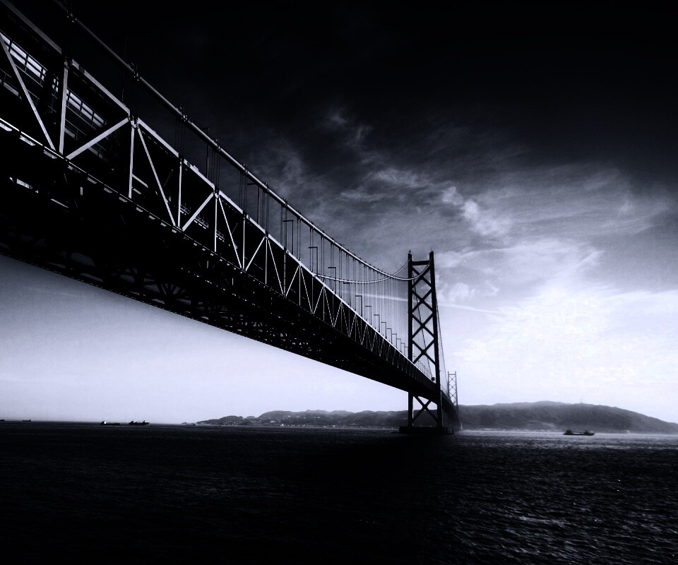 Мост Akashi Kaikyo в Японии обои