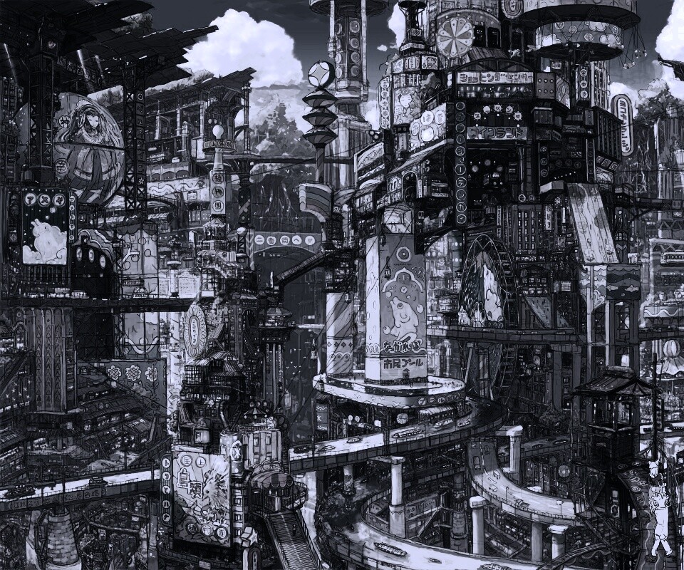 Город будущего обои