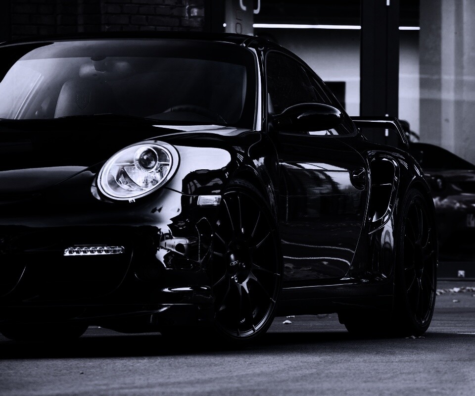 Порш на улице обои