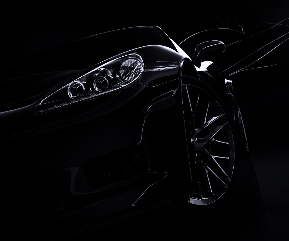 Чёрное авто обои