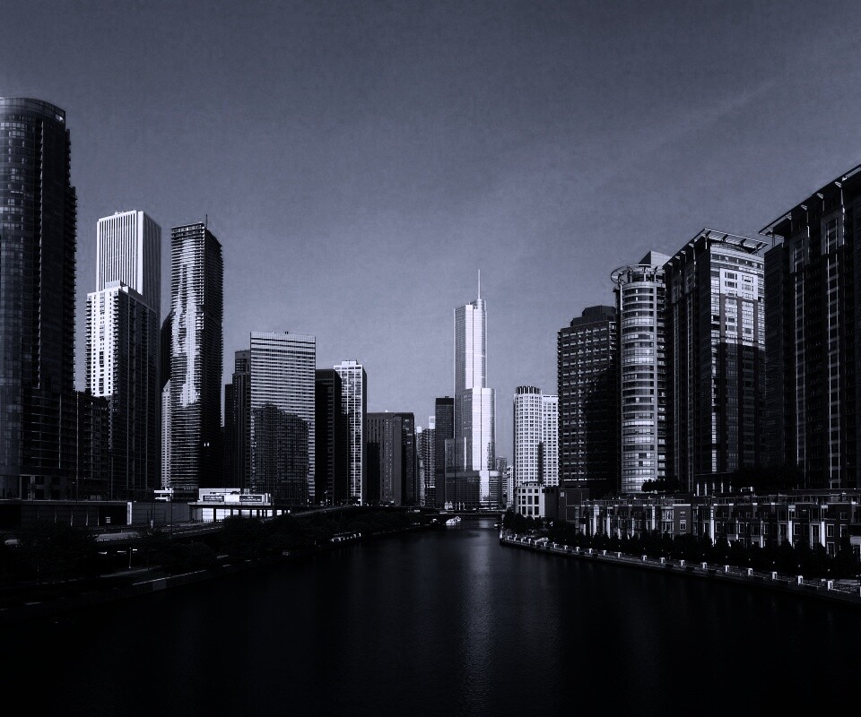 Вид на Чикаго обои