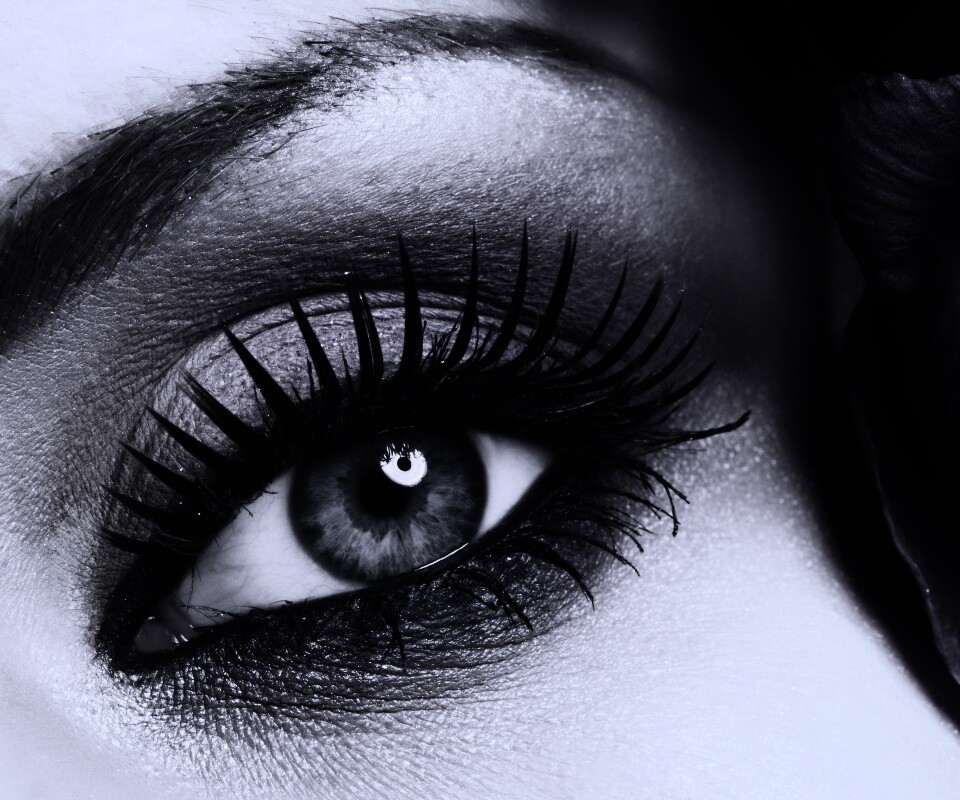 Макияж и цветок обои