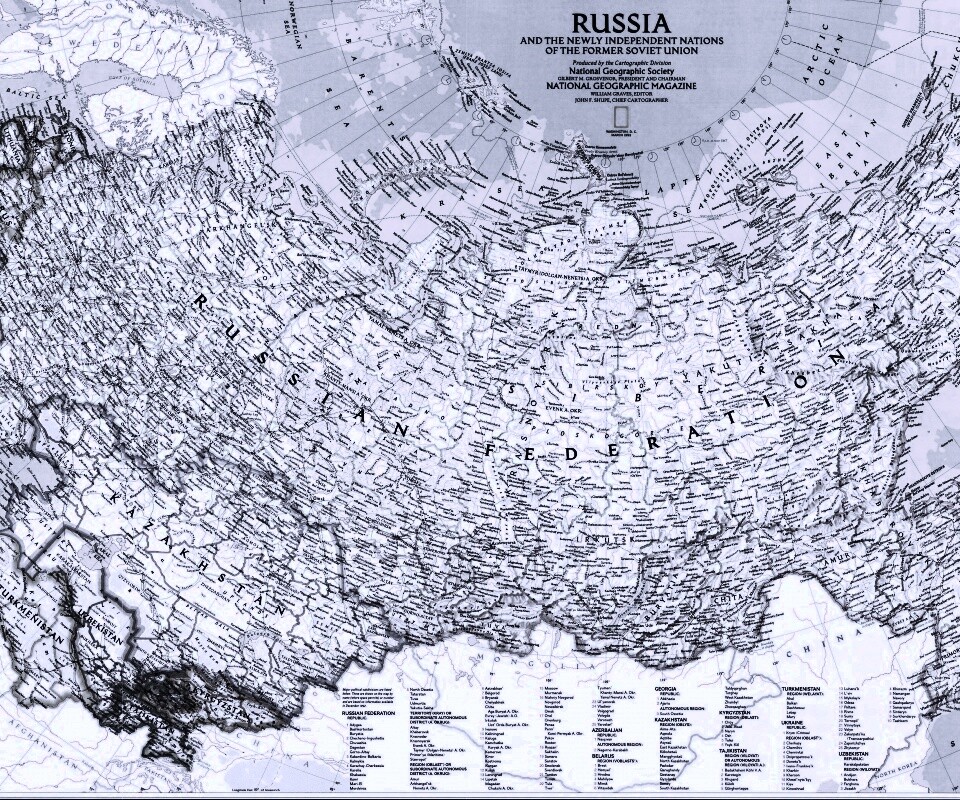 Карта России обои