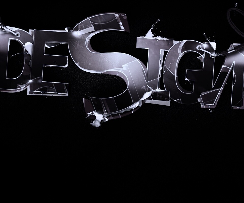 Надпись Design обои