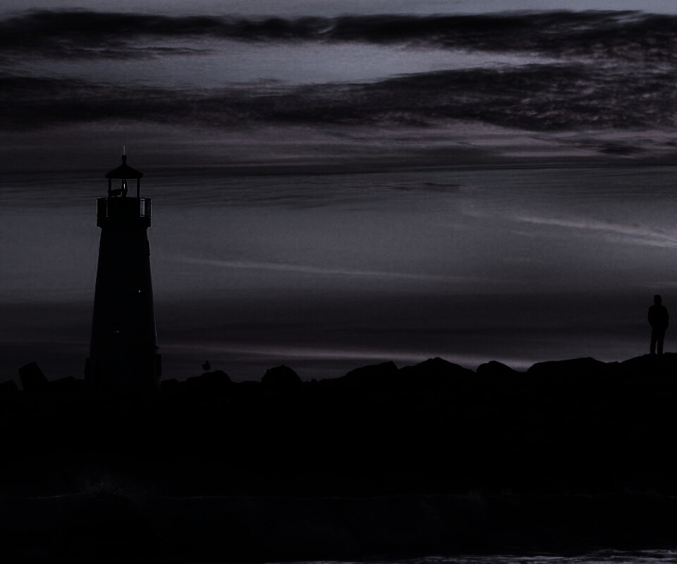 Вечерний маяк обои
