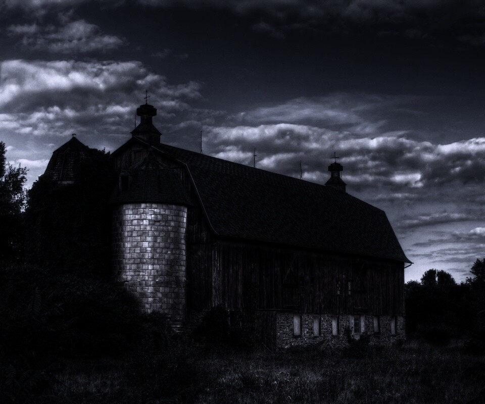 Старый красный амбар обои