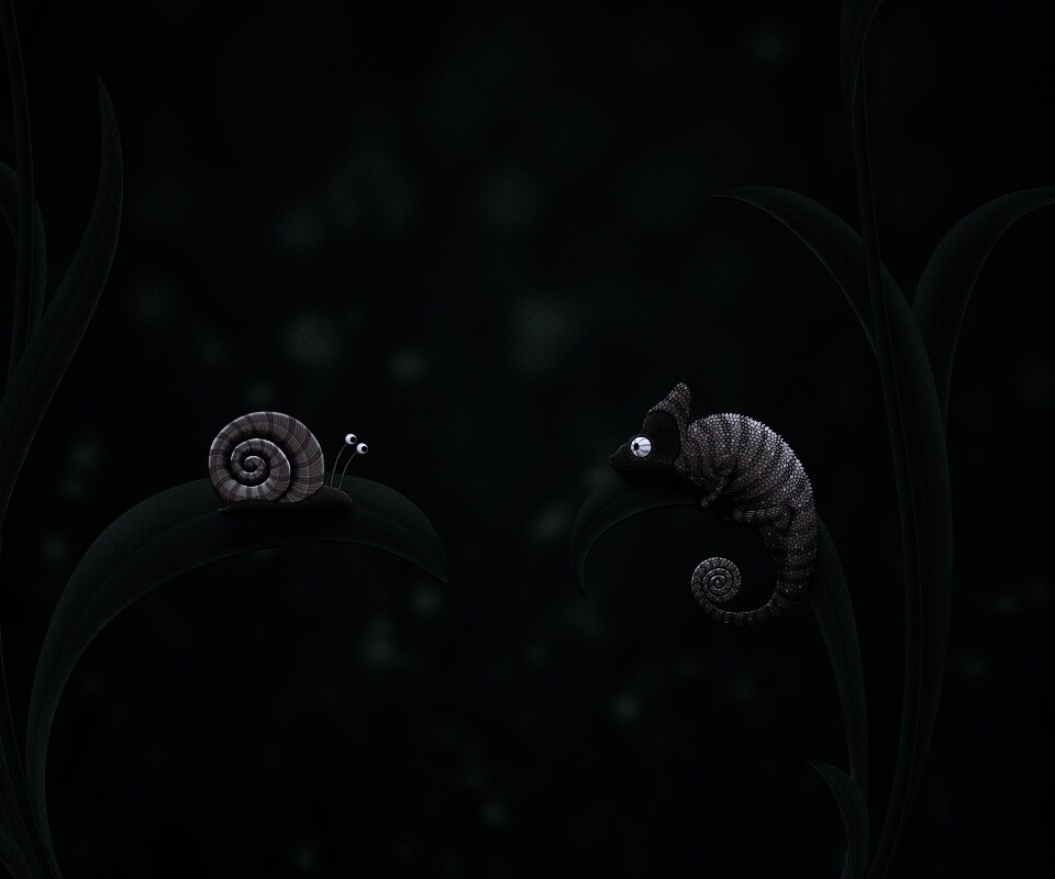 Хамелеон замаскированный под улитку обои