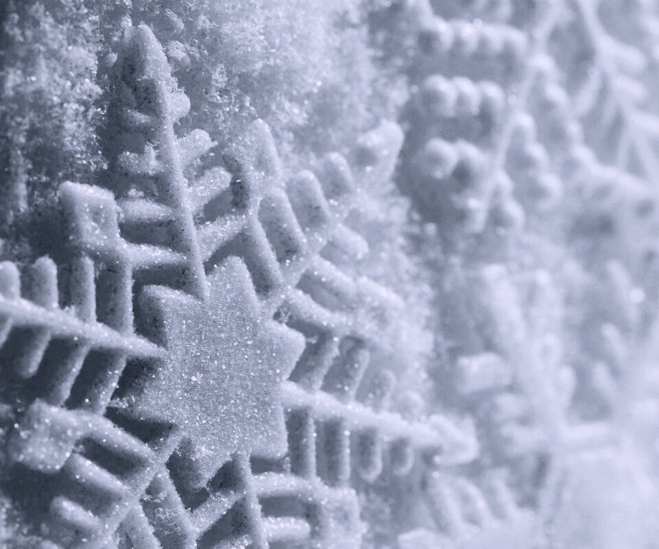 Голубая снежинка обои