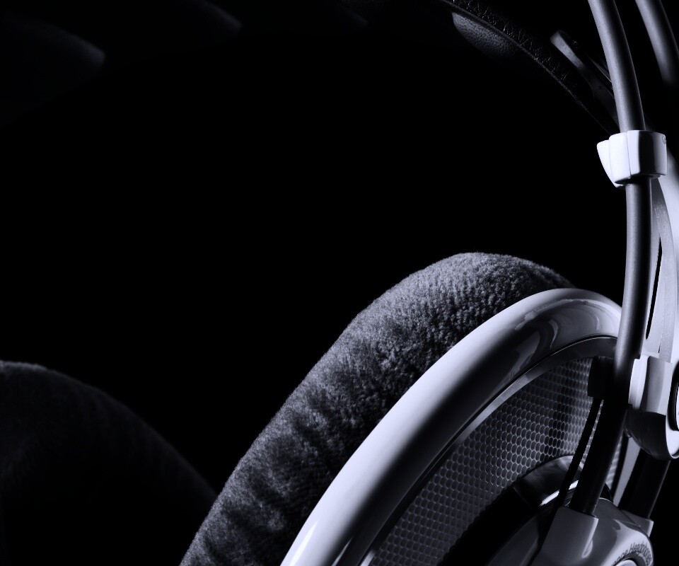 Серые наушники обои