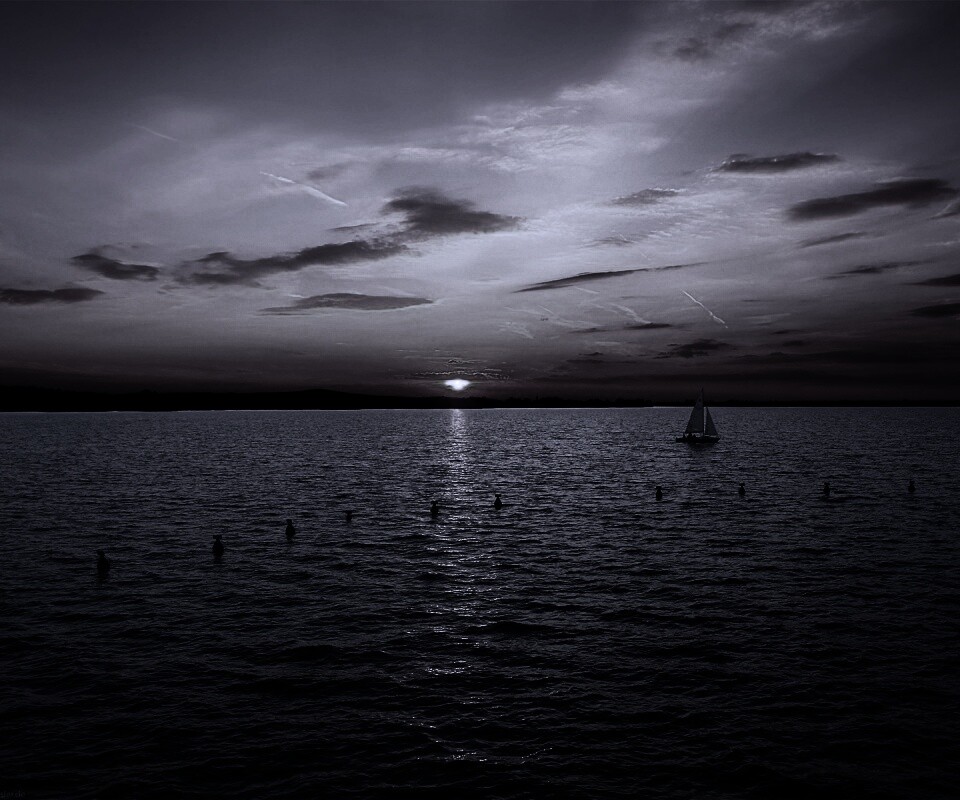 Морской закат обои