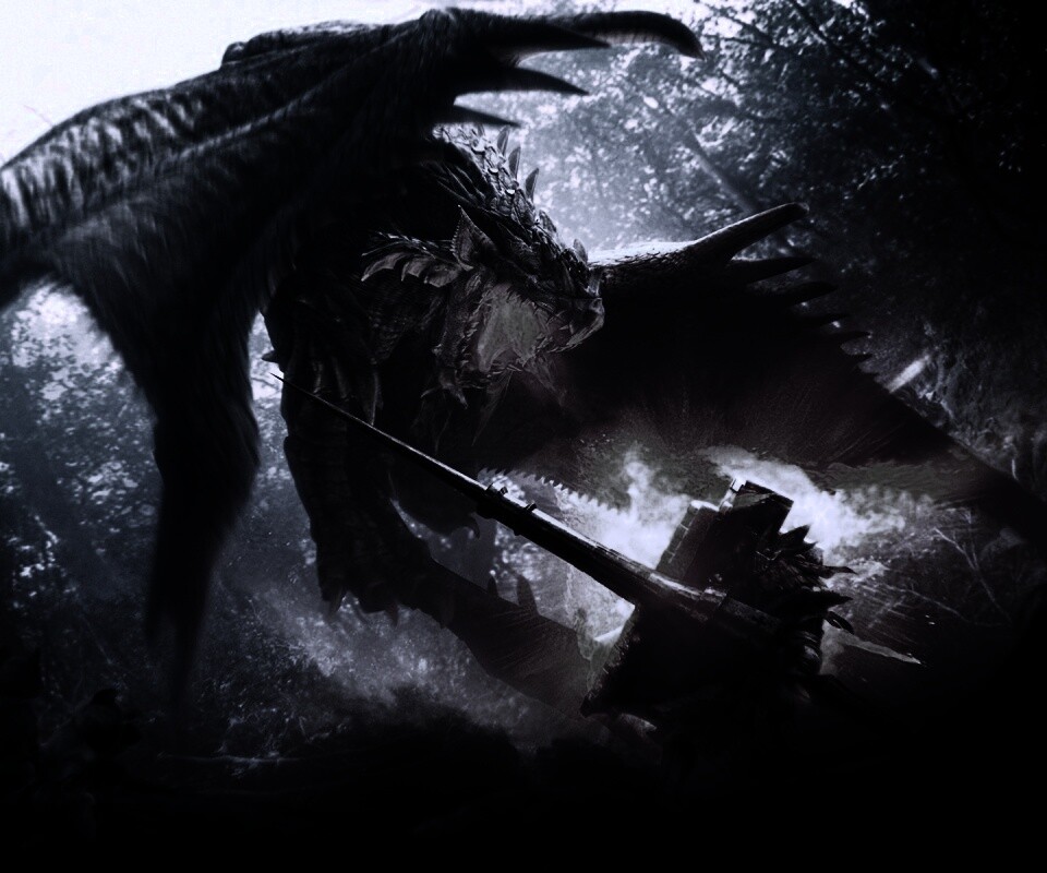 Атакующий дракон обои