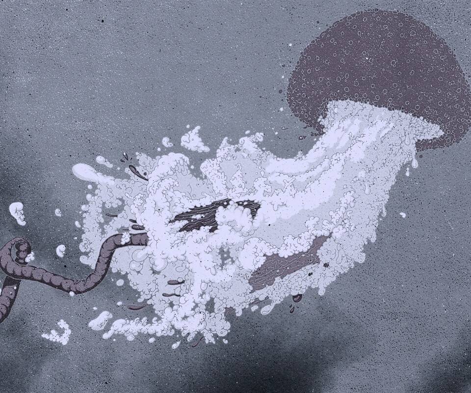 Розовая медуза обои