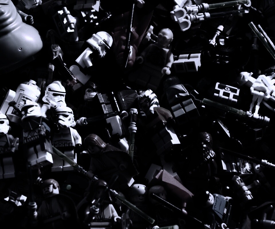 Человечки лего по мотивам звездных войн обои