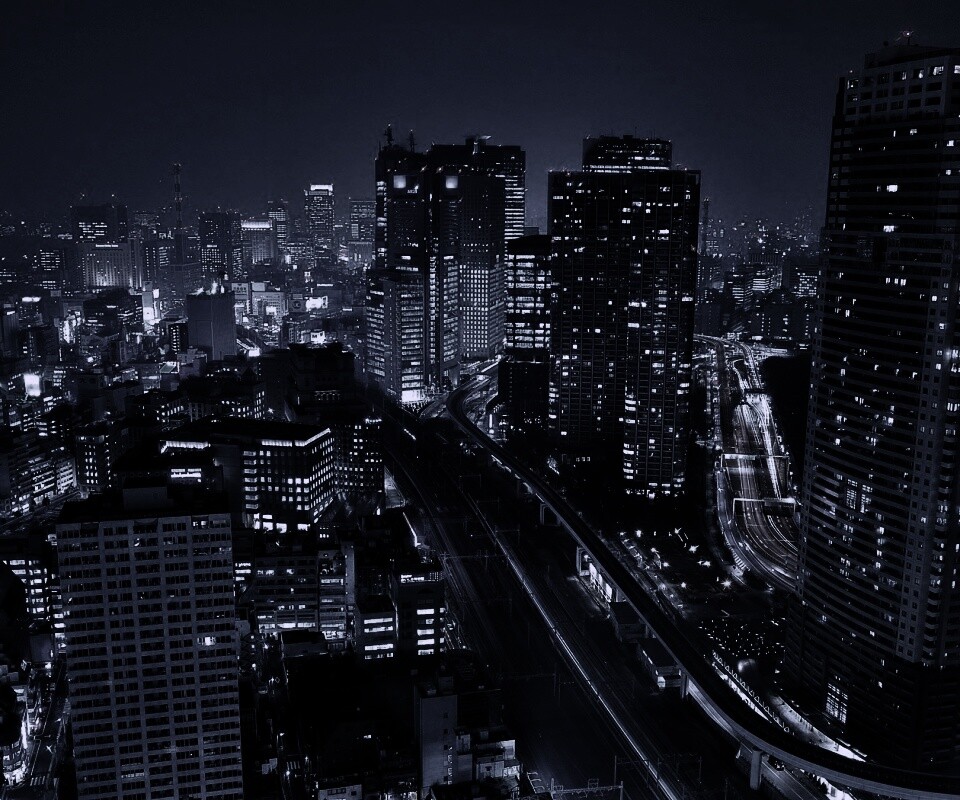 Ночной город обои