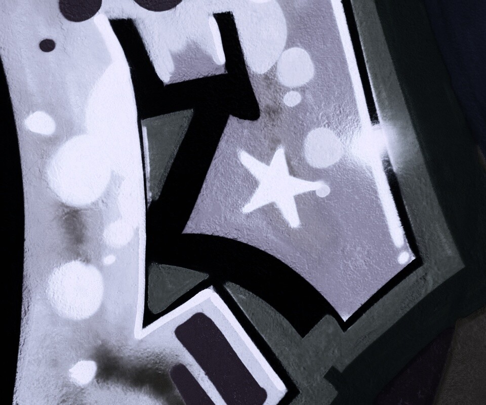 Блик на граффити обои