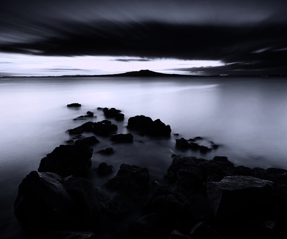 Озеро в тумане обои