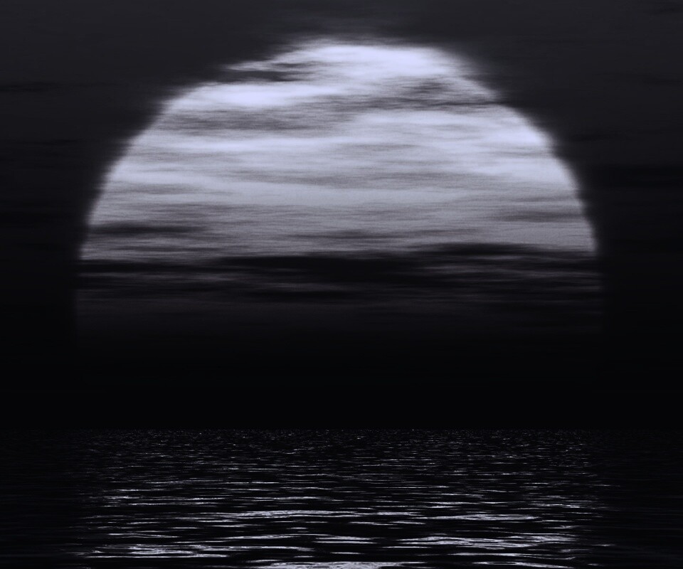 Закат над морской гладью обои