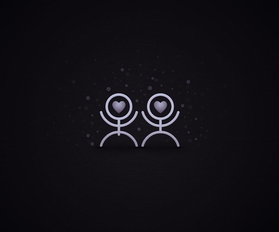 Влюблённые человечки обои