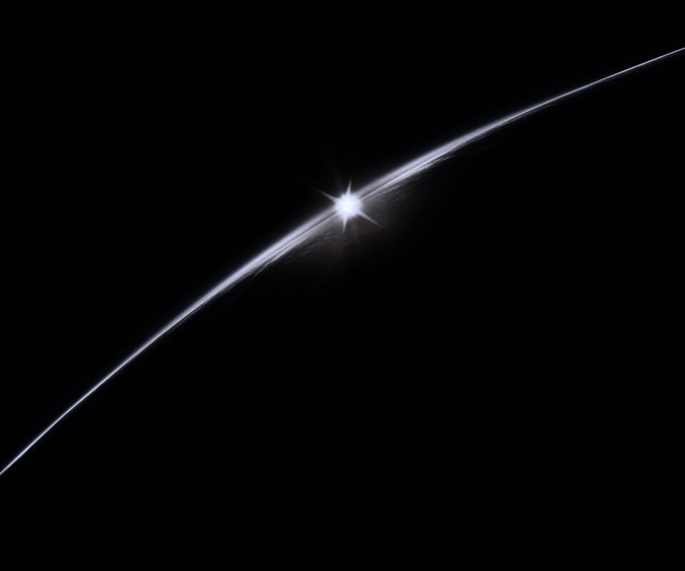 Солнце выглядывает из-за горизонта обои