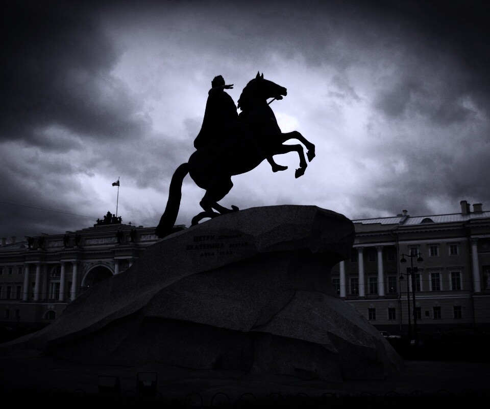 Медный Всадник в Питере обои