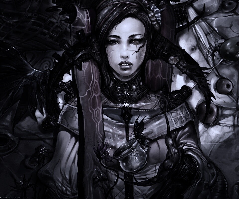 Странная девушка обои