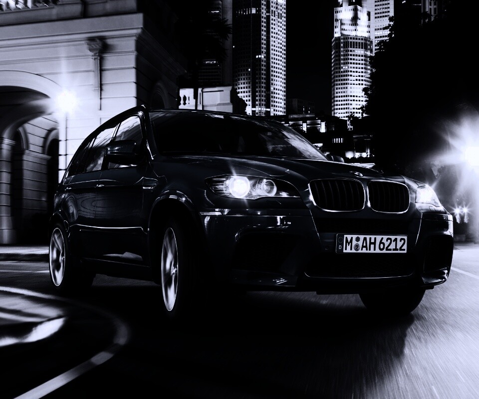 Синий кроссовер BMW обои