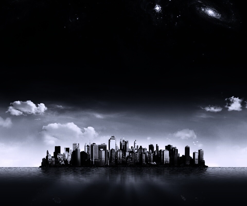 Город на острове обои