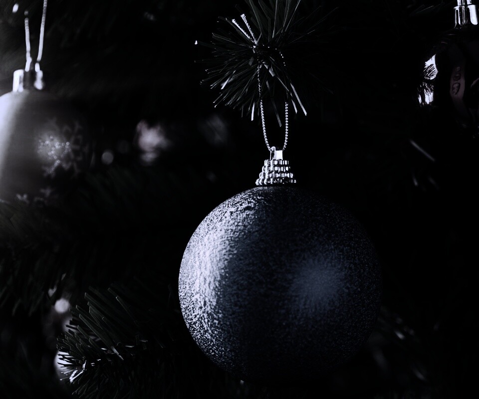 Шары на ёлке обои