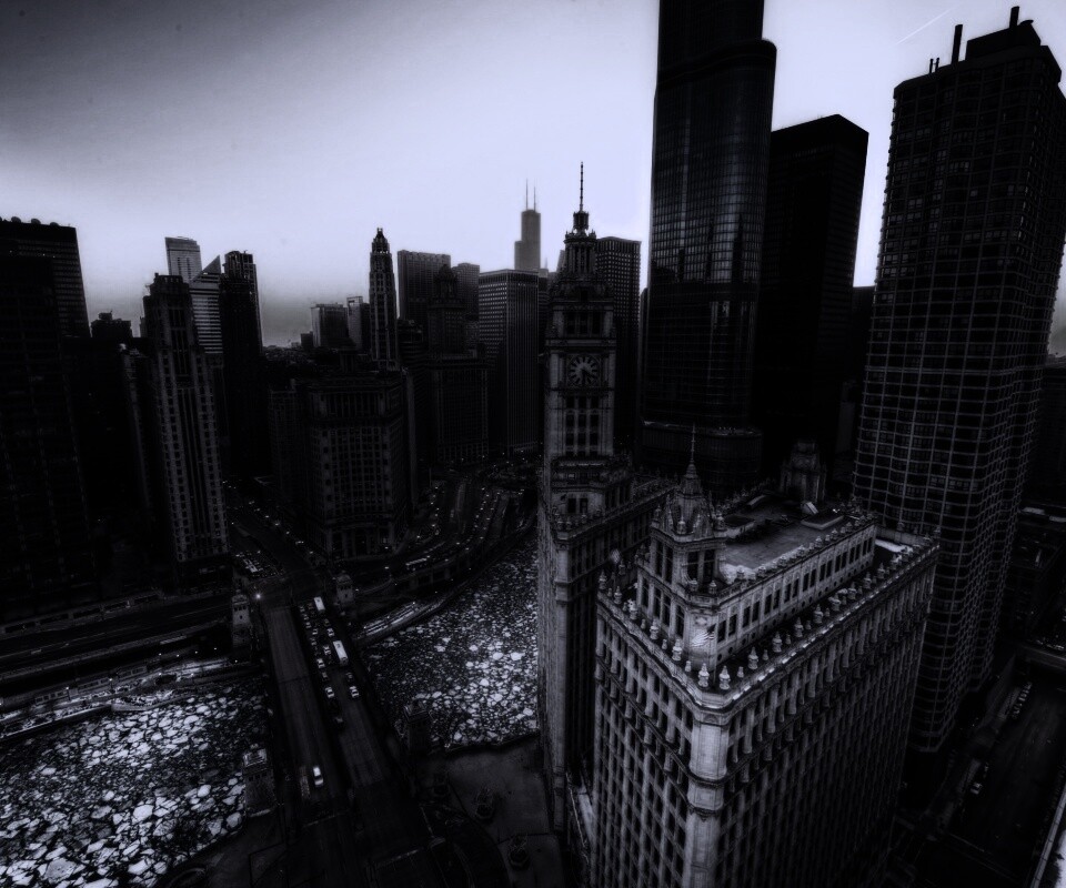 Вид на город обои