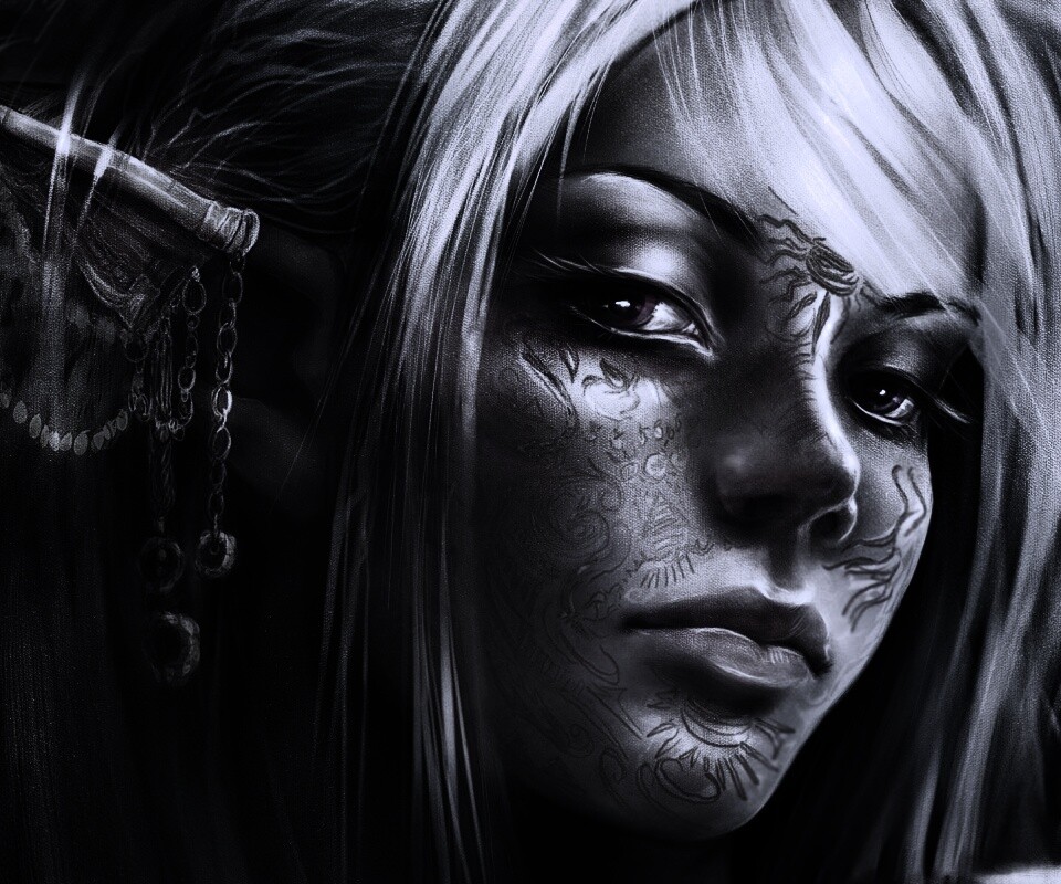 Молодая светлая эльфийка обои