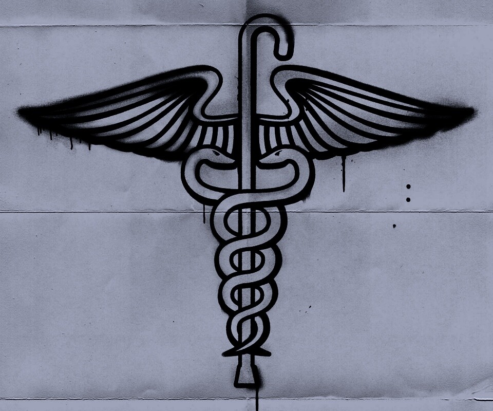 Змеи на трости — граффити обои