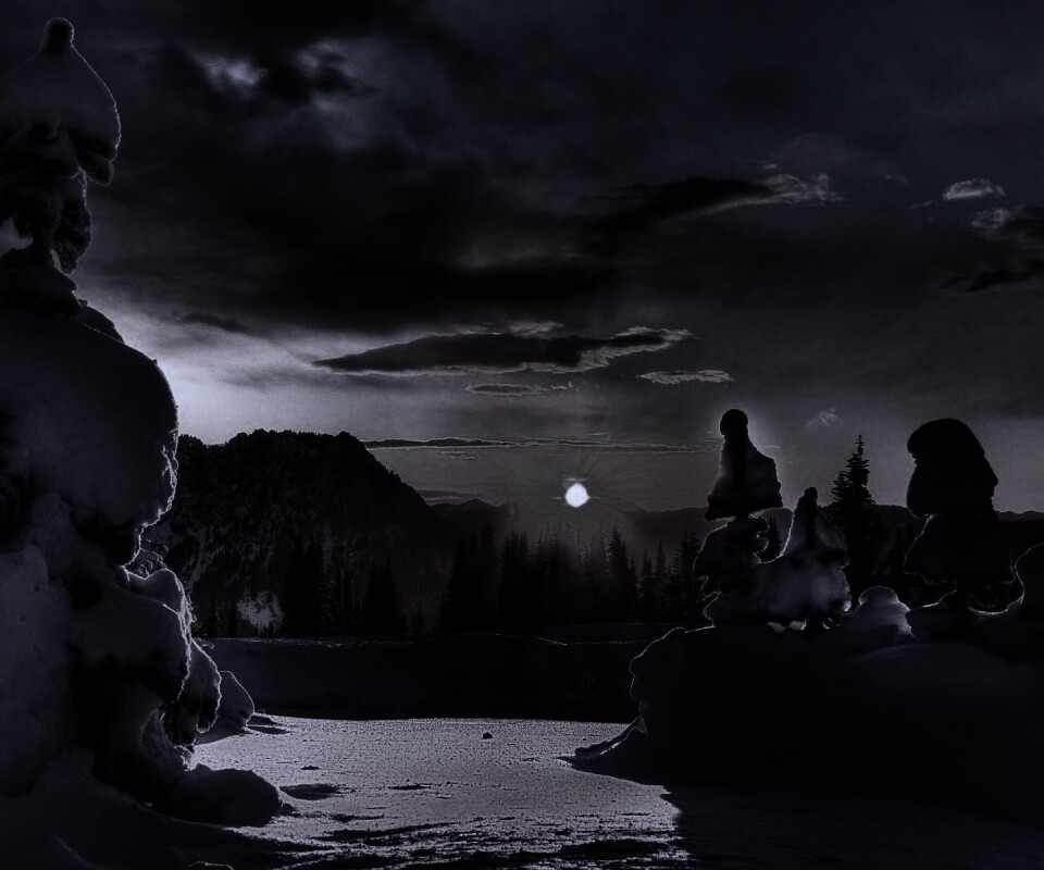 Зимнее солнце обои