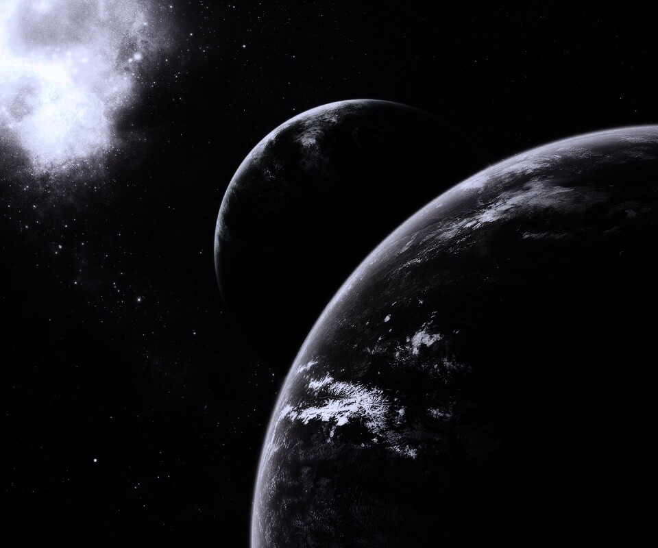 Две планеты в космосе обои