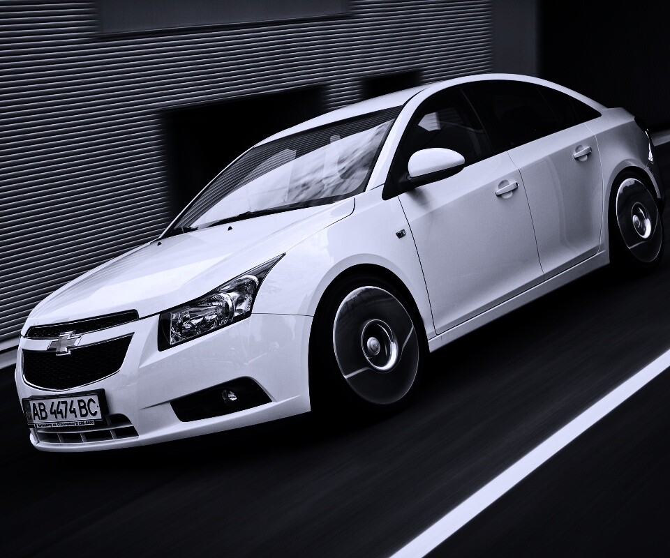 Chevrolet Круз белый седан обои