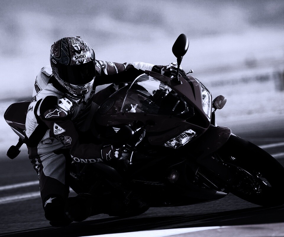 Мотоциклист на Хонде обои
