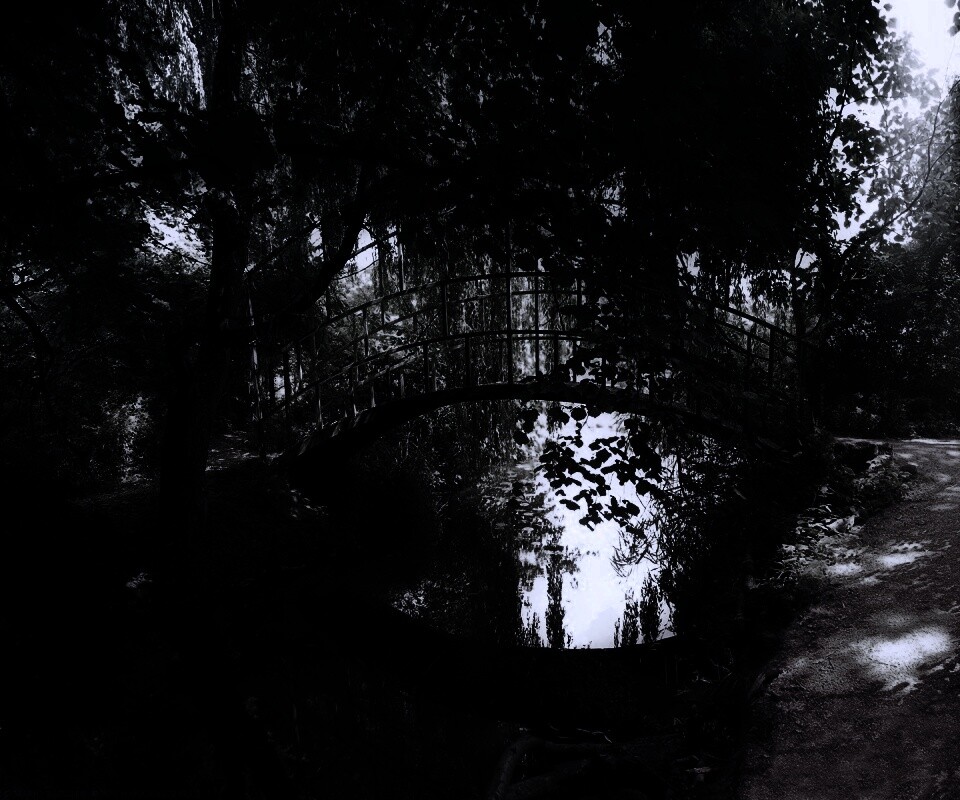 Живописный мостик обои