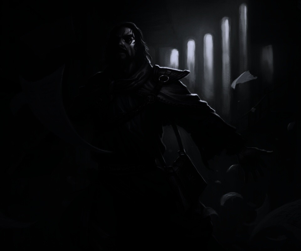 Маг в библиотеке обои