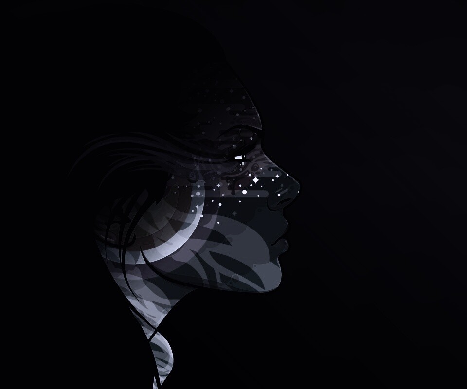 Профиль девушки обои