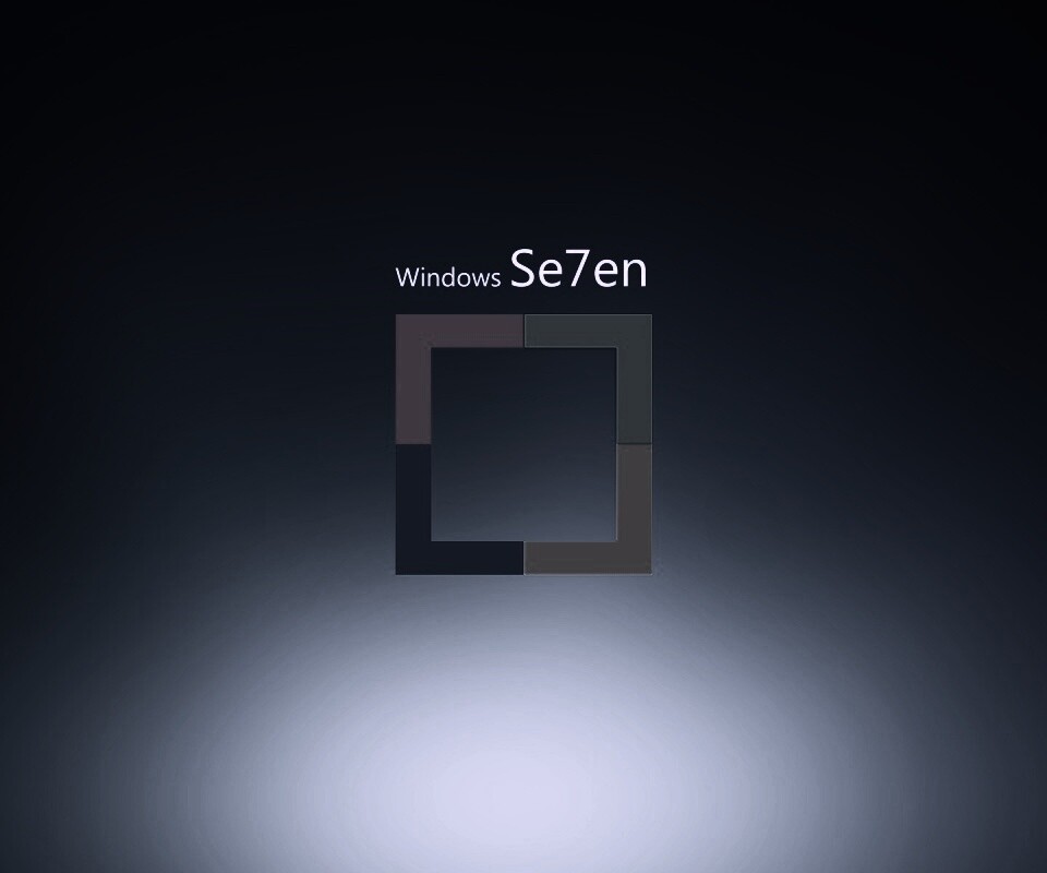 Квадратное лого Windows Seven обои