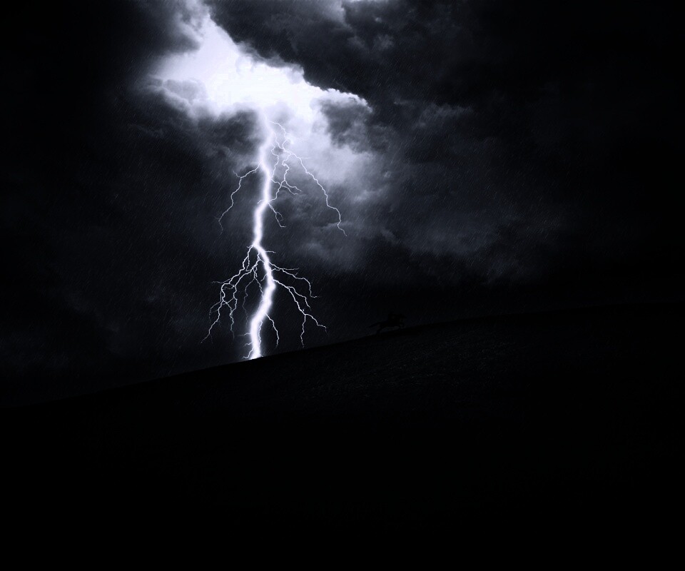 Всадник в буре обои