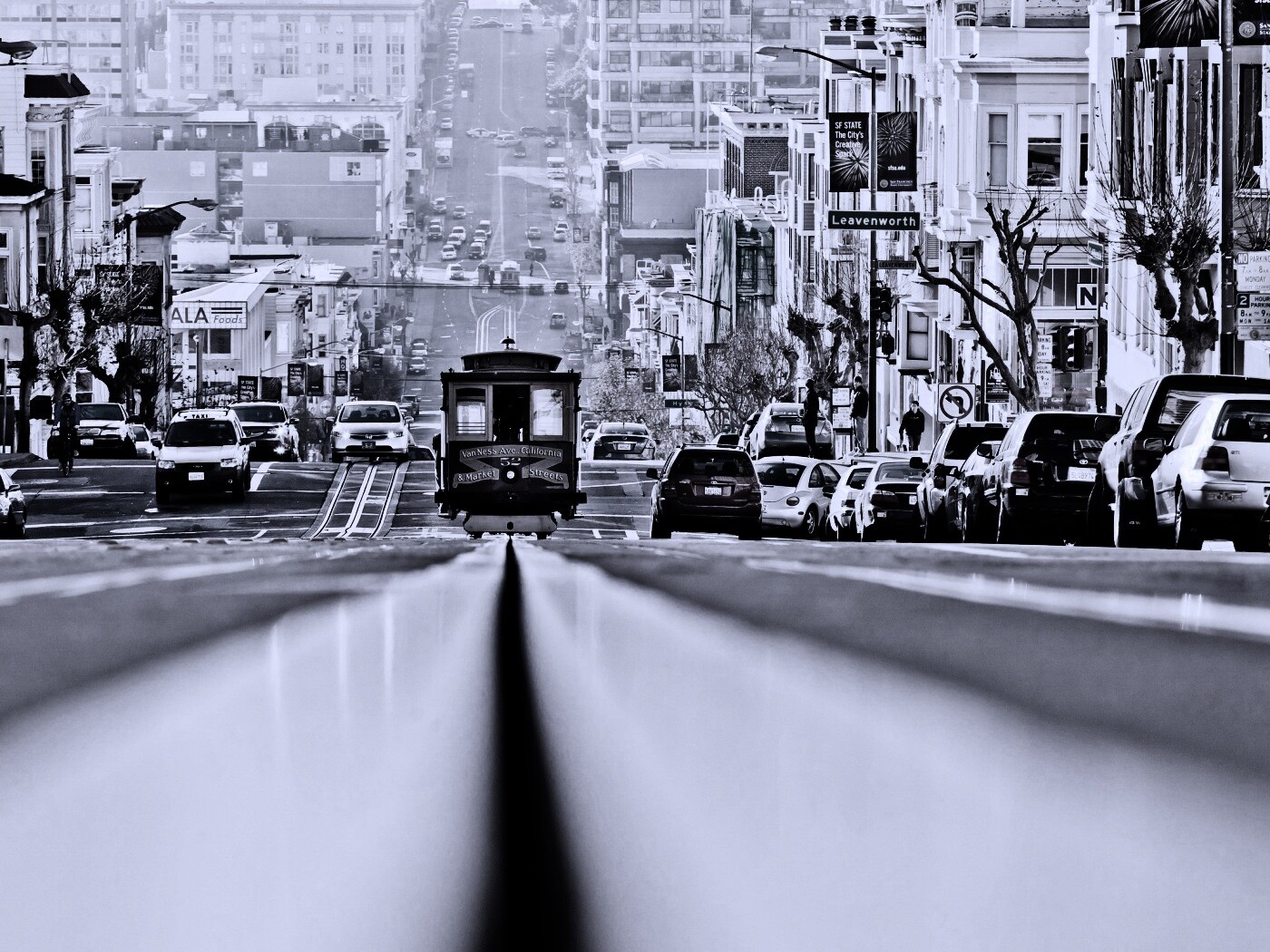 Утро в городе обои