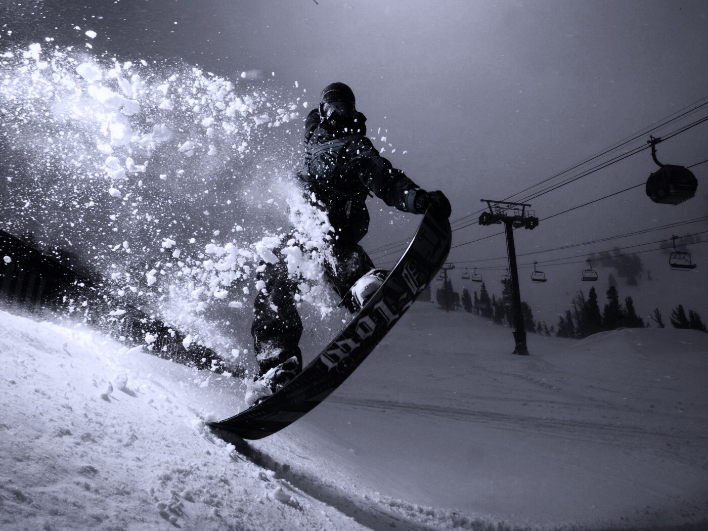 Сноубордист обои