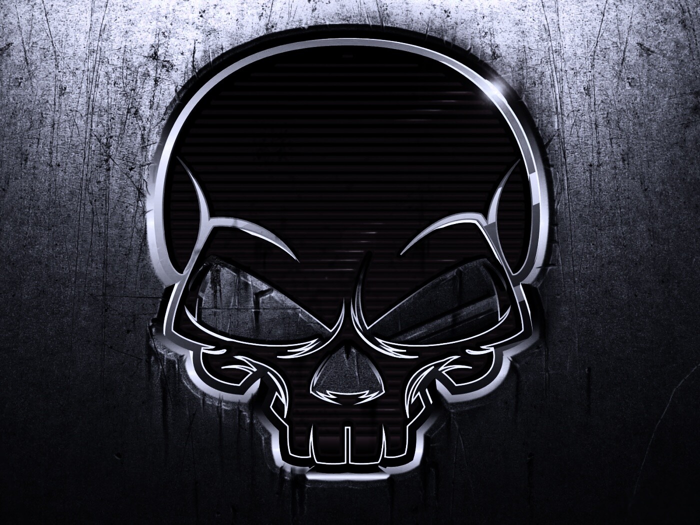 Красный череп лого обои