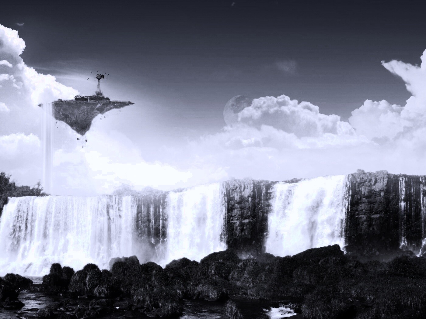 Ферма на летающем острове обои