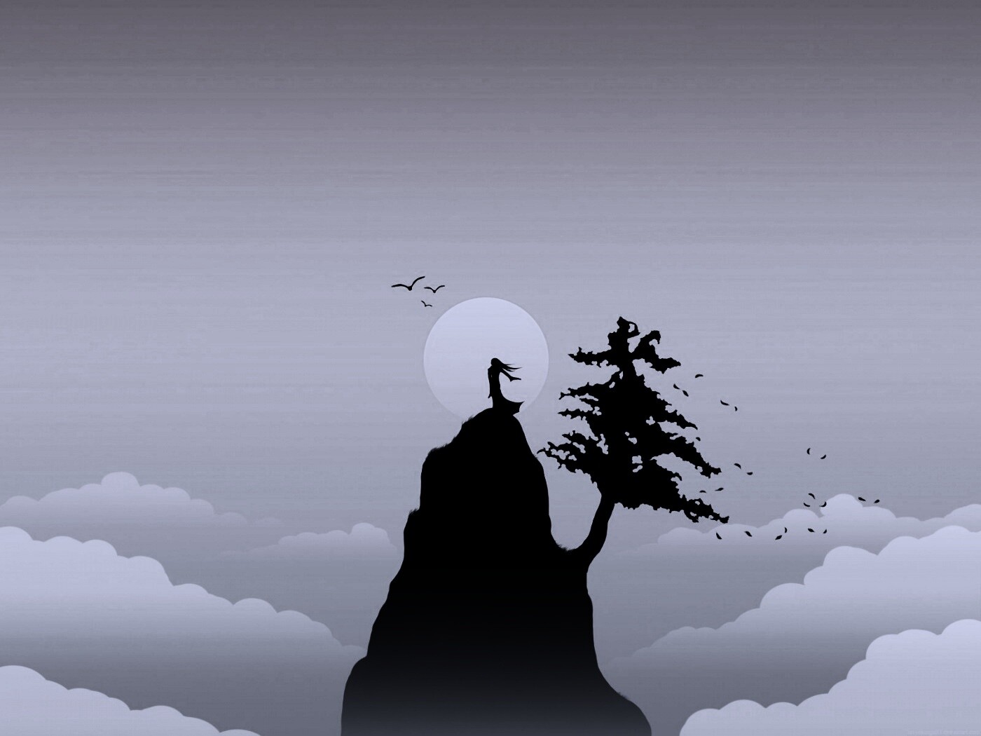 Одна на вершине обои