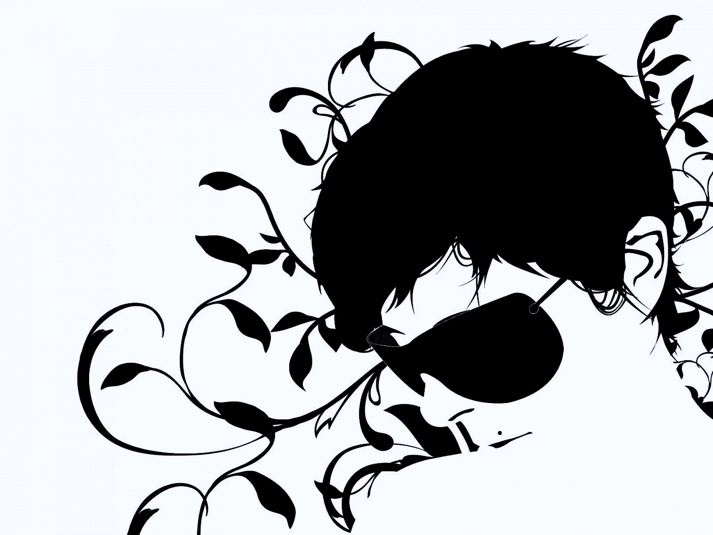 Парень на фоне узора обои