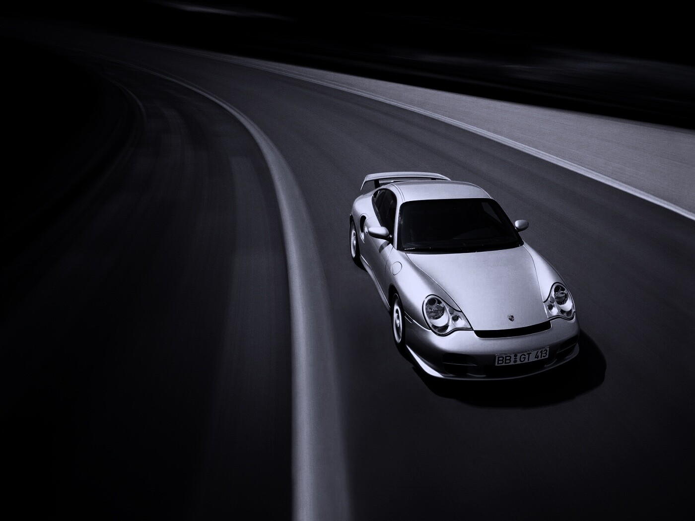 Порше на треке обои