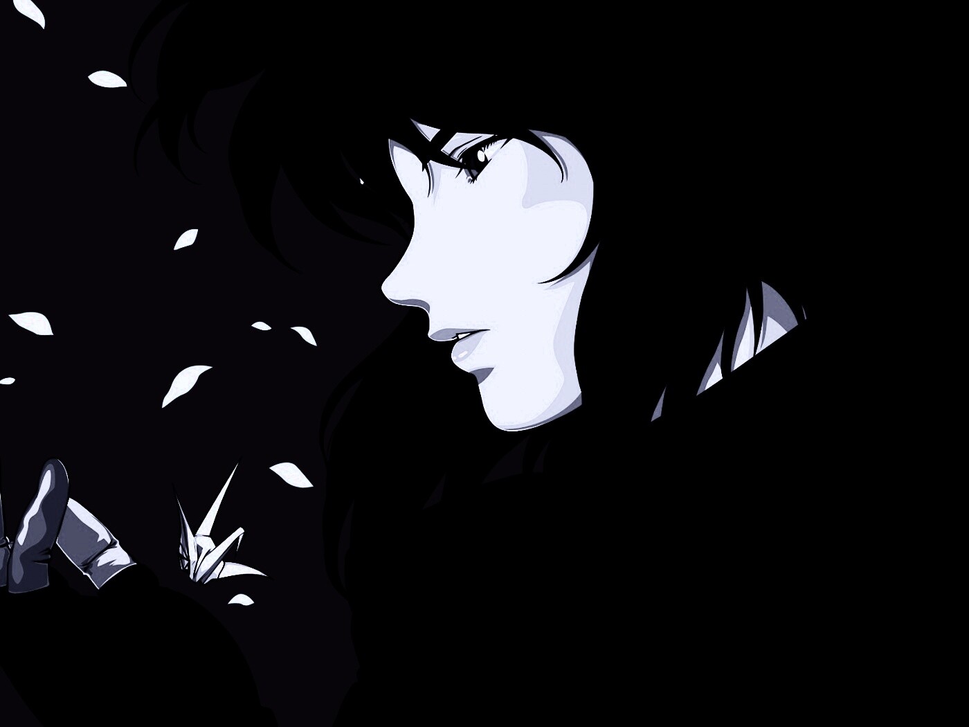 Девушка делает оригами обои