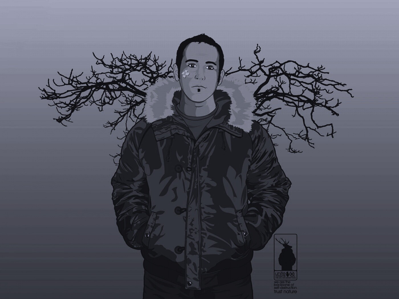 Парень-олень обои